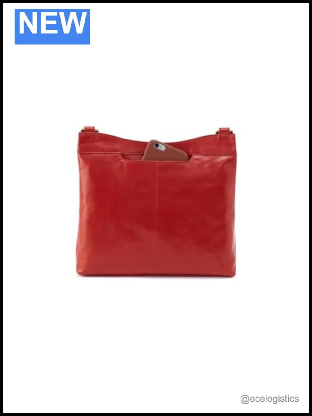 Genuine Leather Hobo Bag - Crossbody with Phone Pocket